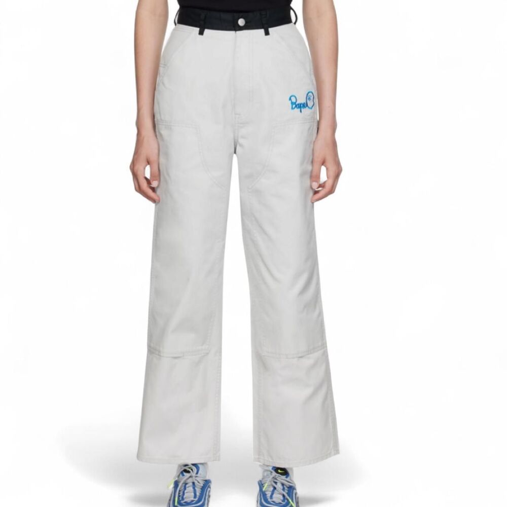 BAPE Gray Painter Trousers - size XS - NWT